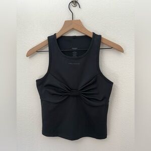 Girlfriend Collective Twist Top Quinn Tank Black Medium